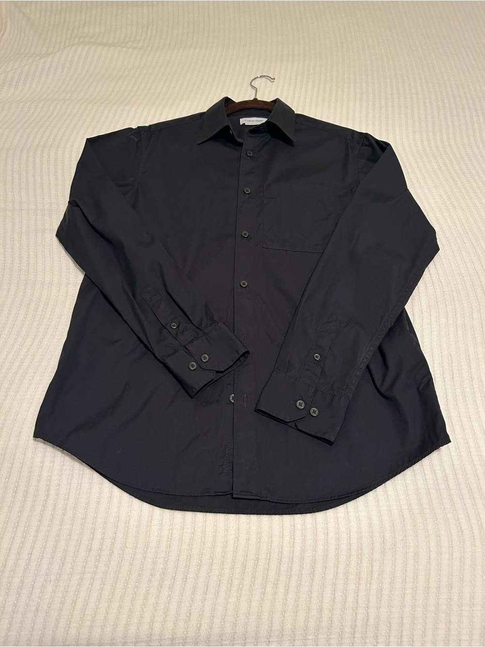 Calvin Klein Men's Black Long-Sleeve Dress Shirt - XS/TP